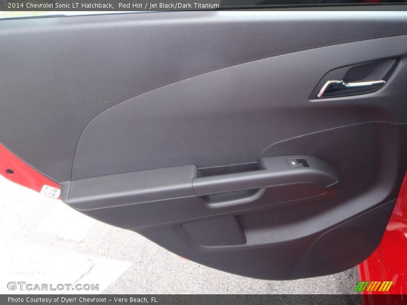 Red Hot / Jet Black/Dark Titanium 2014 Chevrolet Sonic LT Hatchback