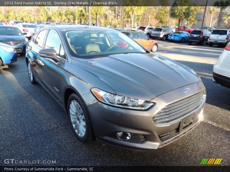 Sterling Gray Metallic / Charcoal Black 2013 Ford Fusion Hybrid SE