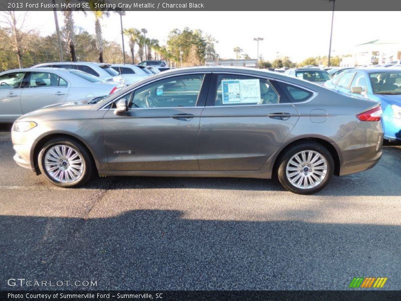 Sterling Gray Metallic / Charcoal Black 2013 Ford Fusion Hybrid SE