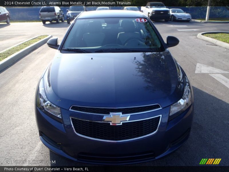Atlantis Blue Metallic / Jet Black/Medium Titanium 2014 Chevrolet Cruze LS