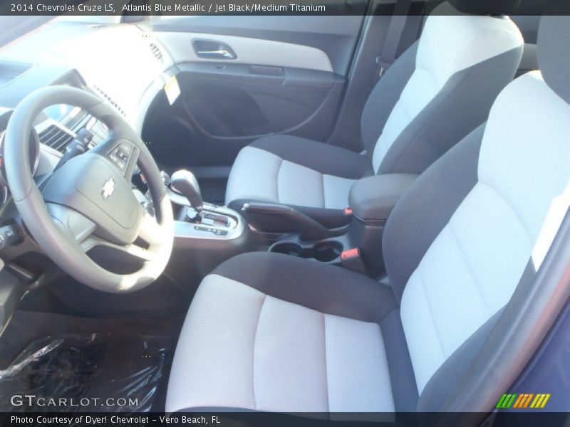 Atlantis Blue Metallic / Jet Black/Medium Titanium 2014 Chevrolet Cruze LS