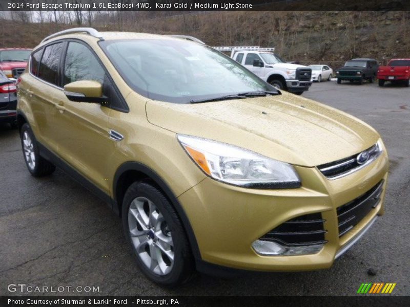 Karat Gold / Medium Light Stone 2014 Ford Escape Titanium 1.6L EcoBoost 4WD