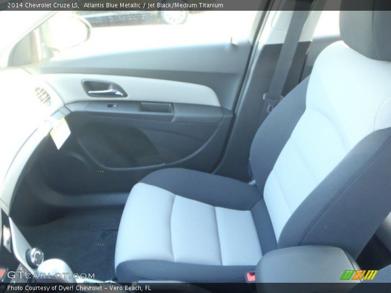 Atlantis Blue Metallic / Jet Black/Medium Titanium 2014 Chevrolet Cruze LS