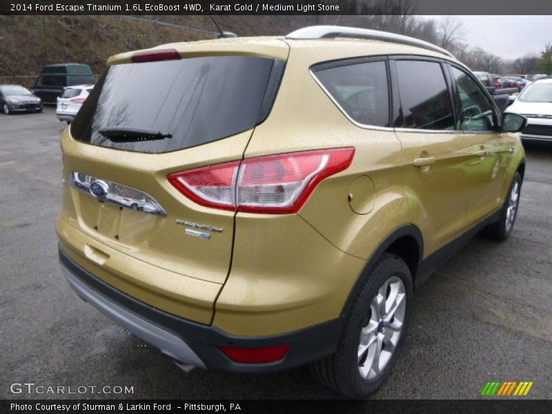 Karat Gold / Medium Light Stone 2014 Ford Escape Titanium 1.6L EcoBoost 4WD