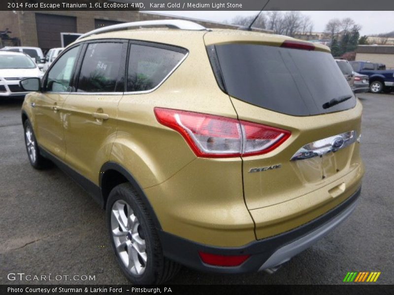 Karat Gold / Medium Light Stone 2014 Ford Escape Titanium 1.6L EcoBoost 4WD