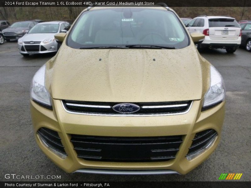 Karat Gold / Medium Light Stone 2014 Ford Escape Titanium 1.6L EcoBoost 4WD