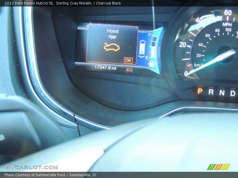 Sterling Gray Metallic / Charcoal Black 2013 Ford Fusion Hybrid SE