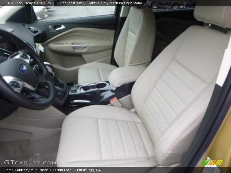 Karat Gold / Medium Light Stone 2014 Ford Escape Titanium 1.6L EcoBoost 4WD
