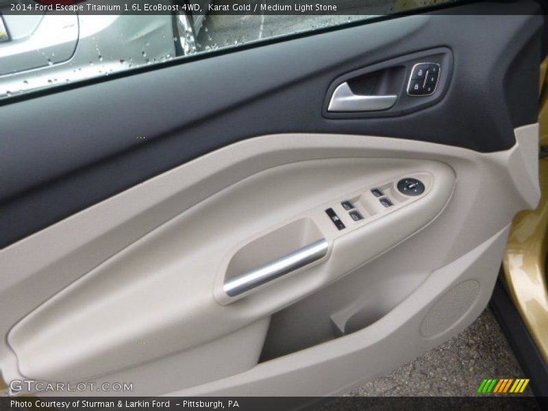 Karat Gold / Medium Light Stone 2014 Ford Escape Titanium 1.6L EcoBoost 4WD