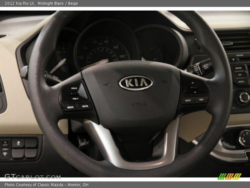 Midnight Black / Beige 2012 Kia Rio LX