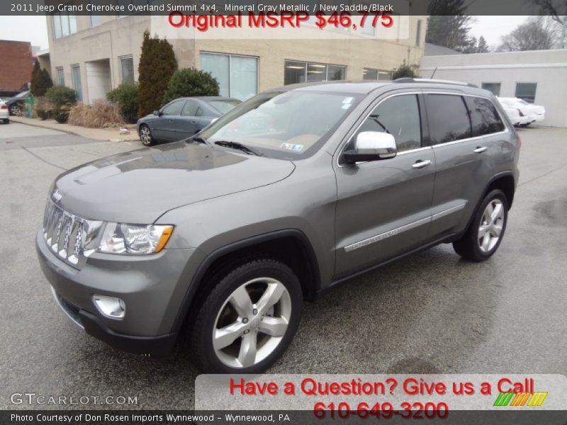 Mineral Gray Metallic / New Saddle/Black 2011 Jeep Grand Cherokee Overland Summit 4x4