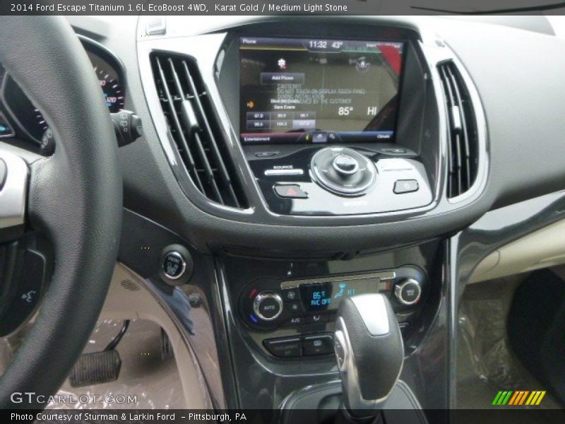 Karat Gold / Medium Light Stone 2014 Ford Escape Titanium 1.6L EcoBoost 4WD