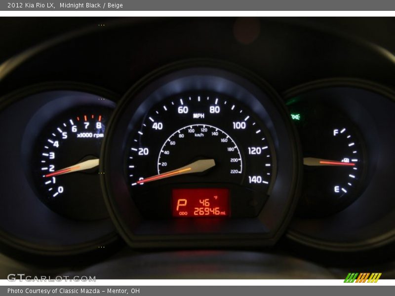 Midnight Black / Beige 2012 Kia Rio LX