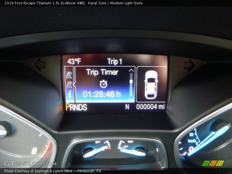 Karat Gold / Medium Light Stone 2014 Ford Escape Titanium 1.6L EcoBoost 4WD