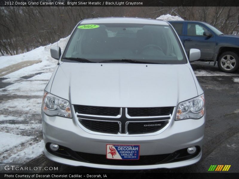 Bright Silver Metallic / Black/Light Graystone 2012 Dodge Grand Caravan Crew
