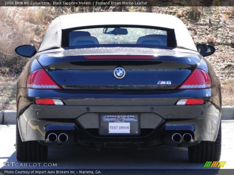 Black Sapphire Metallic / Portland Brown Merino Leather 2008 BMW M6 Convertible