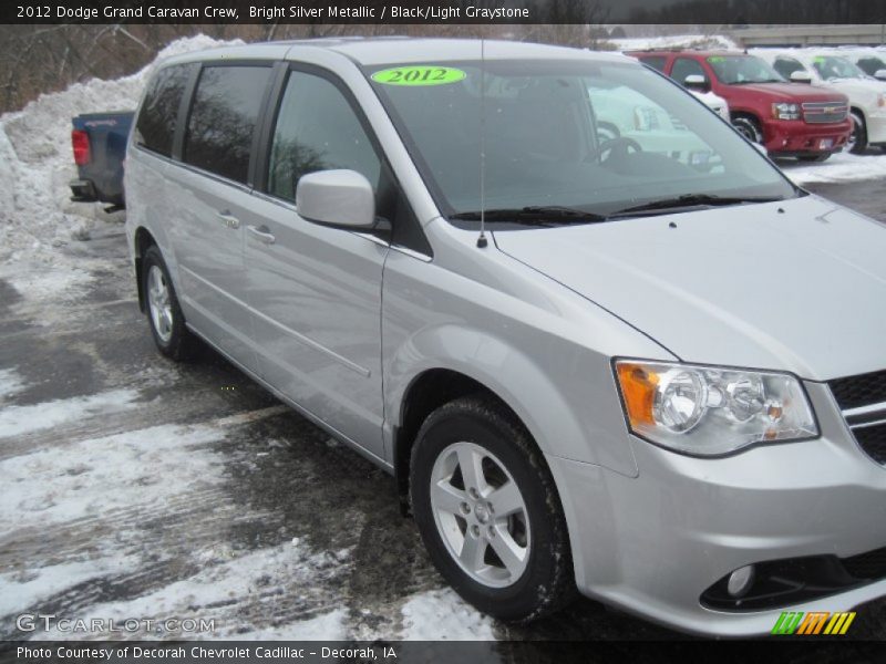 Bright Silver Metallic / Black/Light Graystone 2012 Dodge Grand Caravan Crew
