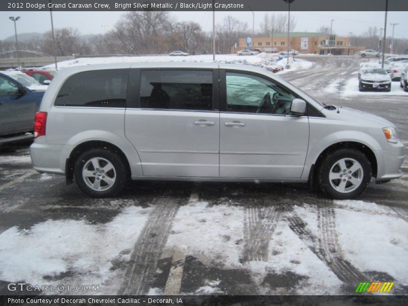 Bright Silver Metallic / Black/Light Graystone 2012 Dodge Grand Caravan Crew