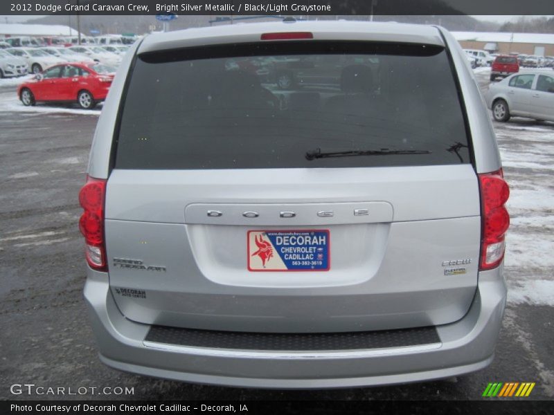 Bright Silver Metallic / Black/Light Graystone 2012 Dodge Grand Caravan Crew