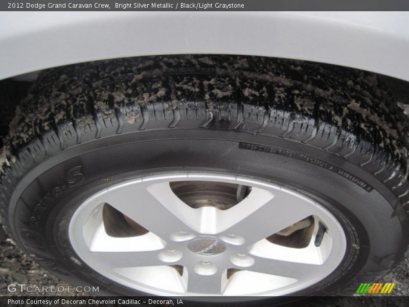 Bright Silver Metallic / Black/Light Graystone 2012 Dodge Grand Caravan Crew