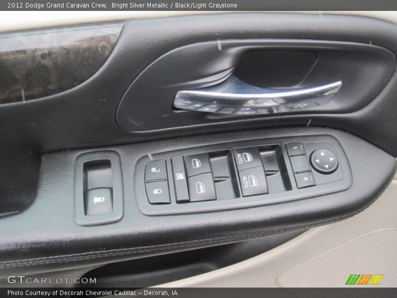 Bright Silver Metallic / Black/Light Graystone 2012 Dodge Grand Caravan Crew