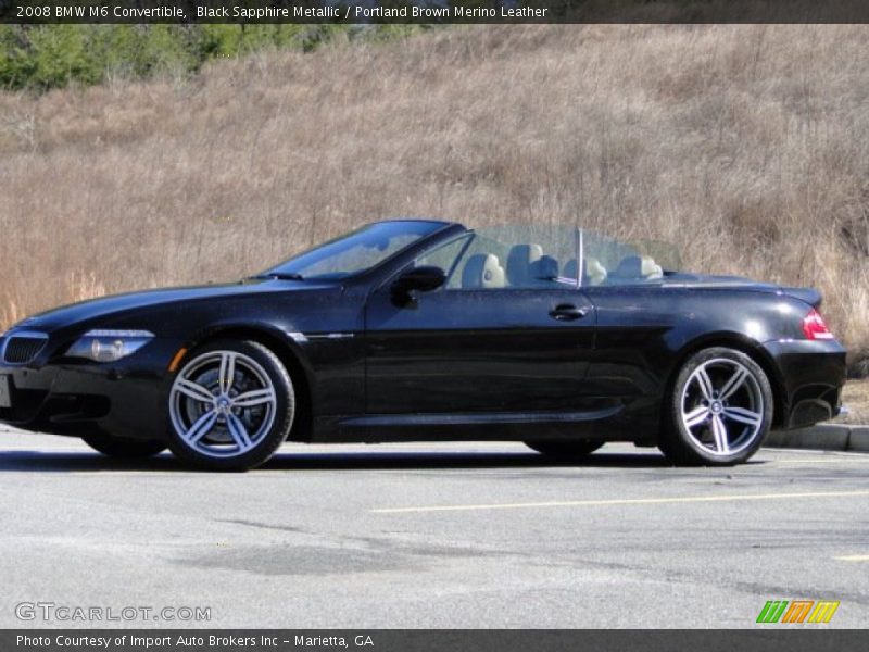 Black Sapphire Metallic / Portland Brown Merino Leather 2008 BMW M6 Convertible