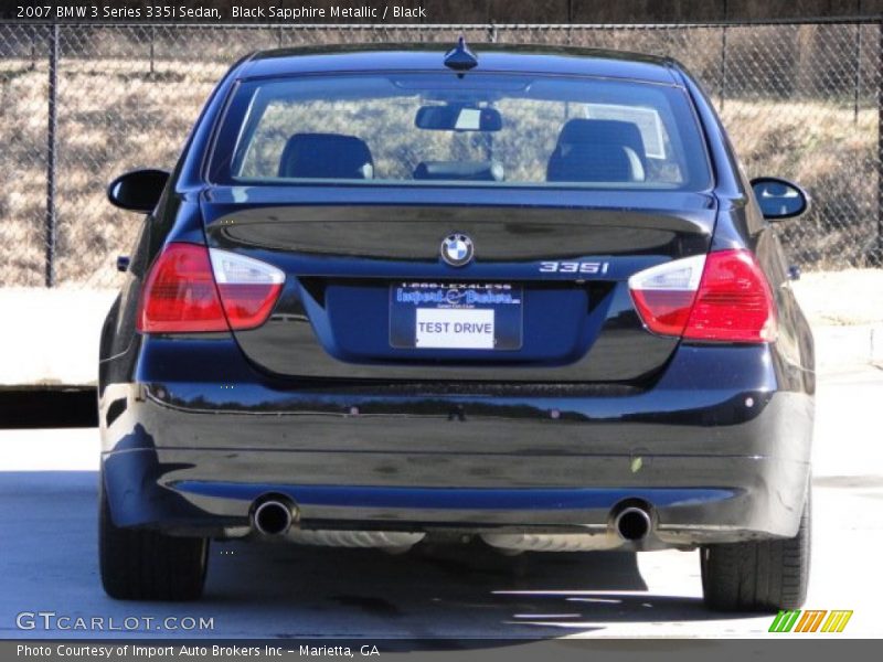 Black Sapphire Metallic / Black 2007 BMW 3 Series 335i Sedan