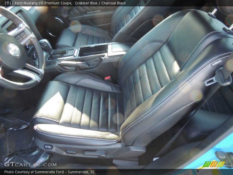 Grabber Blue / Charcoal Black 2013 Ford Mustang V6 Premium Coupe