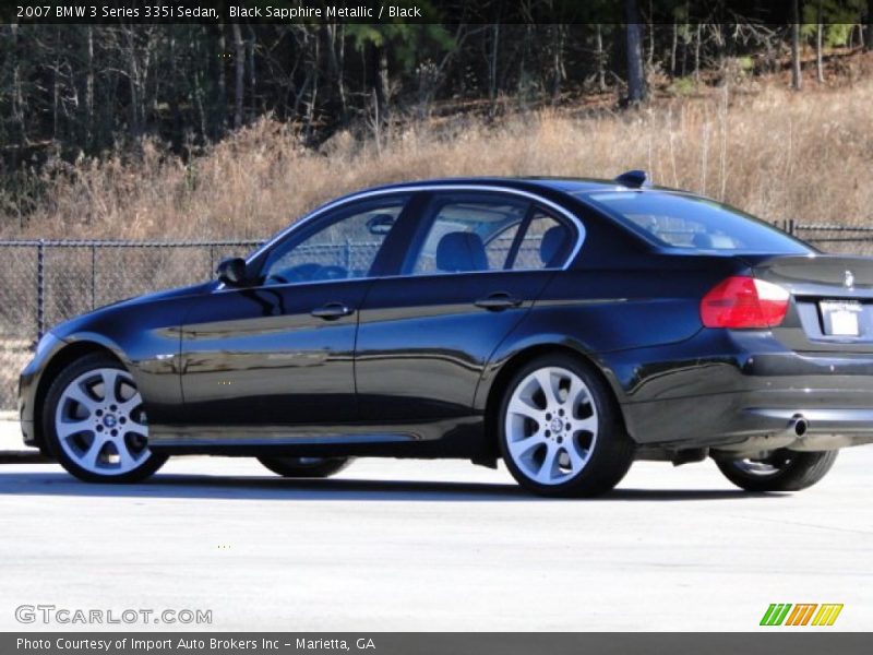 Black Sapphire Metallic / Black 2007 BMW 3 Series 335i Sedan