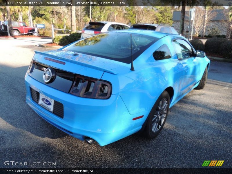 Grabber Blue / Charcoal Black 2013 Ford Mustang V6 Premium Coupe