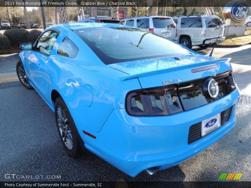 Grabber Blue / Charcoal Black 2013 Ford Mustang V6 Premium Coupe