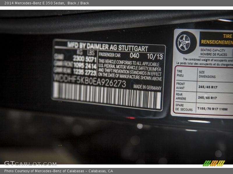 Black / Black 2014 Mercedes-Benz E 350 Sedan