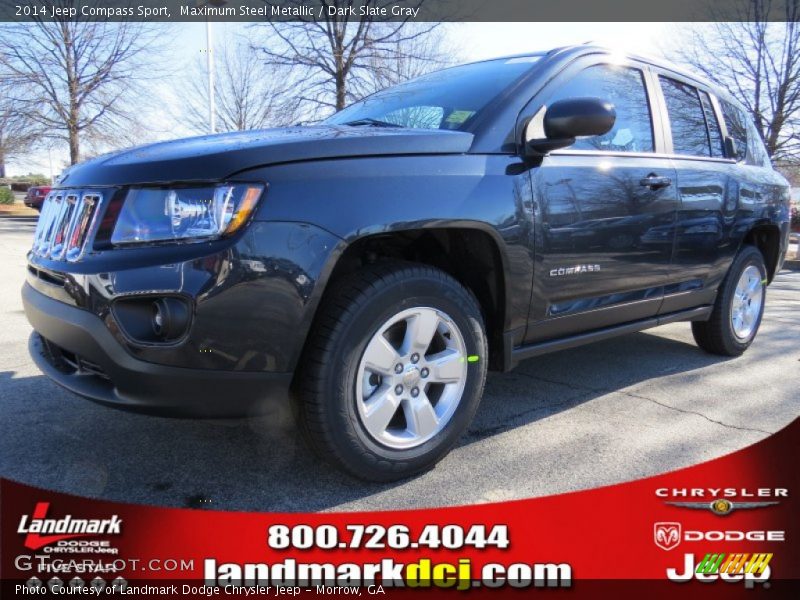 Maximum Steel Metallic / Dark Slate Gray 2014 Jeep Compass Sport