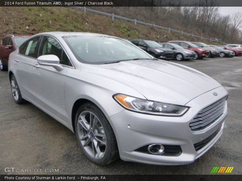 Ingot Silver / Charcoal Black 2014 Ford Fusion Titanium AWD
