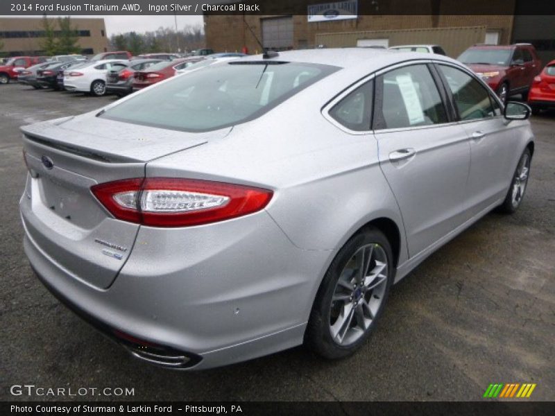 Ingot Silver / Charcoal Black 2014 Ford Fusion Titanium AWD