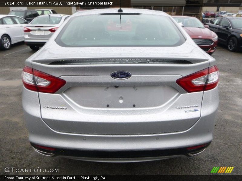 Ingot Silver / Charcoal Black 2014 Ford Fusion Titanium AWD