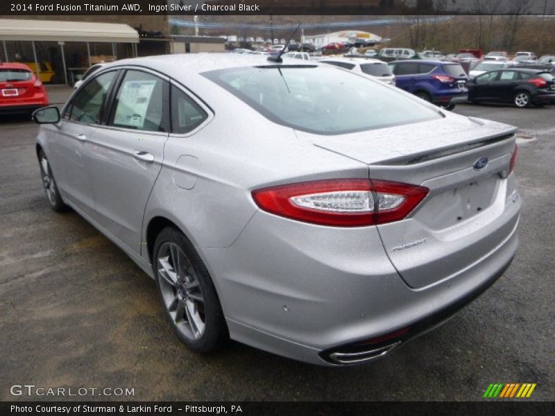 Ingot Silver / Charcoal Black 2014 Ford Fusion Titanium AWD