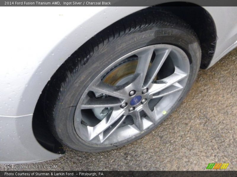 Ingot Silver / Charcoal Black 2014 Ford Fusion Titanium AWD