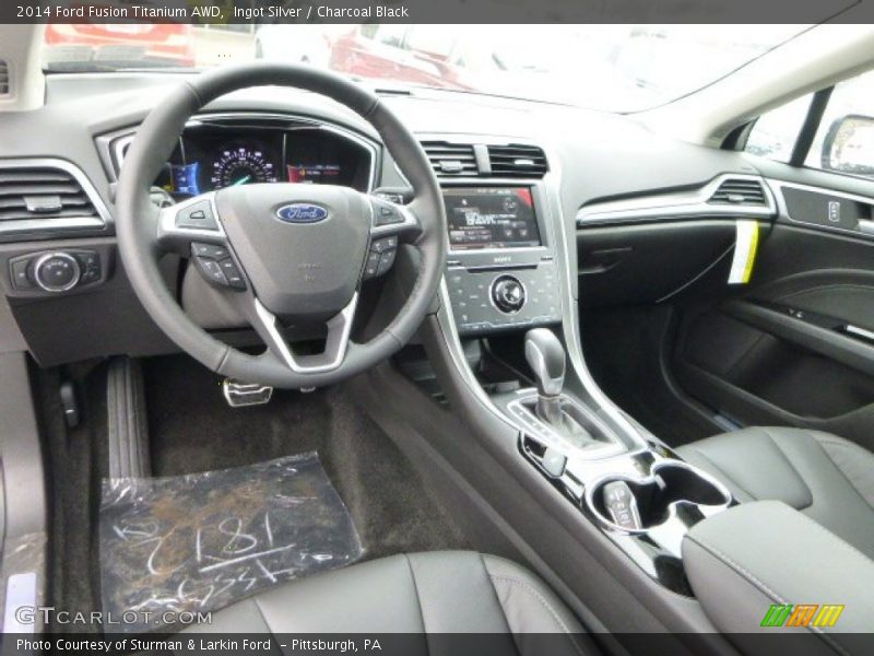 Ingot Silver / Charcoal Black 2014 Ford Fusion Titanium AWD