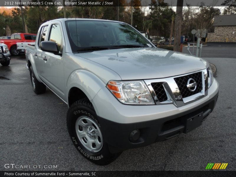 Brilliant Silver Metallic / Steel 2012 Nissan Frontier S Crew Cab