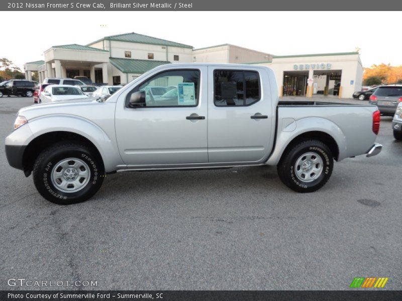 Brilliant Silver Metallic / Steel 2012 Nissan Frontier S Crew Cab