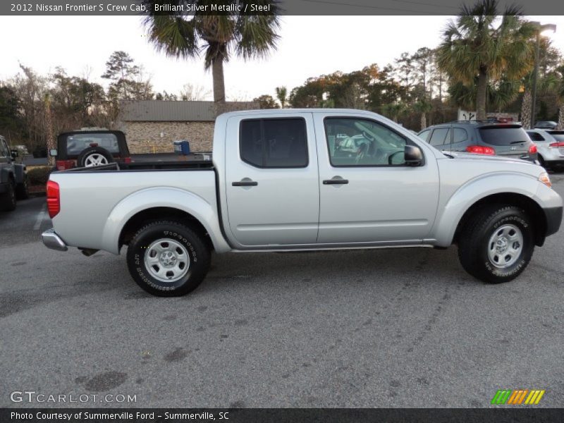 Brilliant Silver Metallic / Steel 2012 Nissan Frontier S Crew Cab