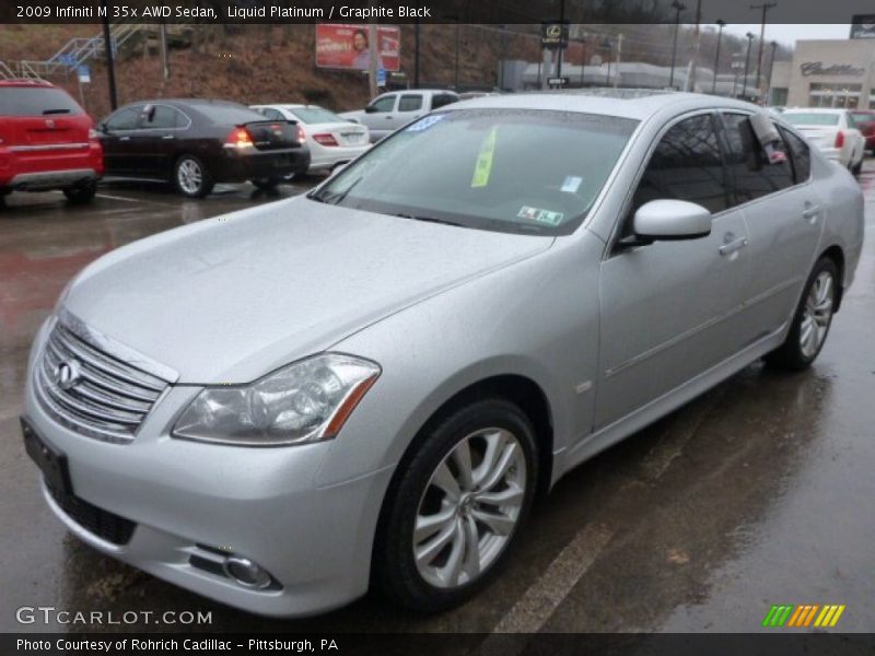 Liquid Platinum / Graphite Black 2009 Infiniti M 35x AWD Sedan