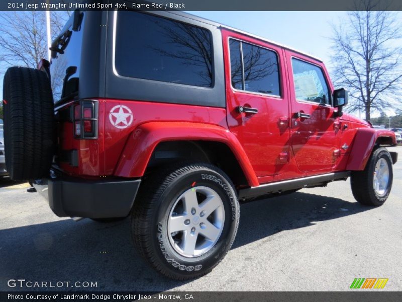 Flame Red / Black 2014 Jeep Wrangler Unlimited Sport 4x4