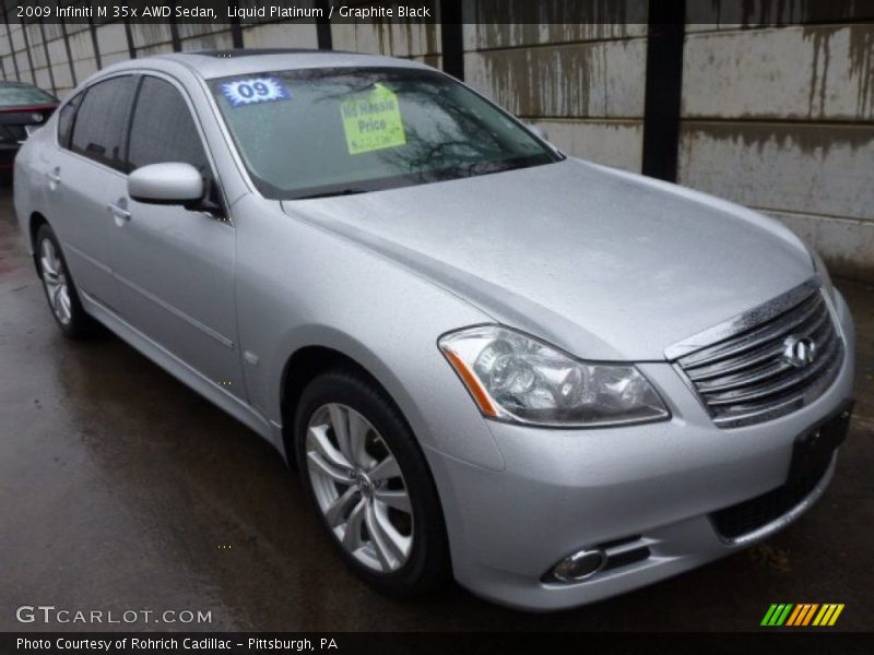 Liquid Platinum / Graphite Black 2009 Infiniti M 35x AWD Sedan