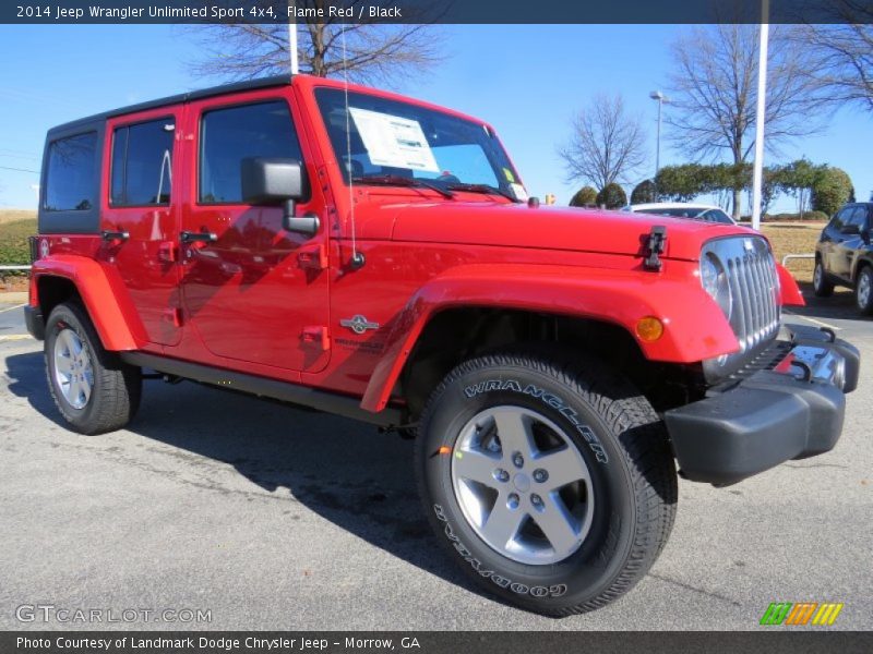 Flame Red / Black 2014 Jeep Wrangler Unlimited Sport 4x4