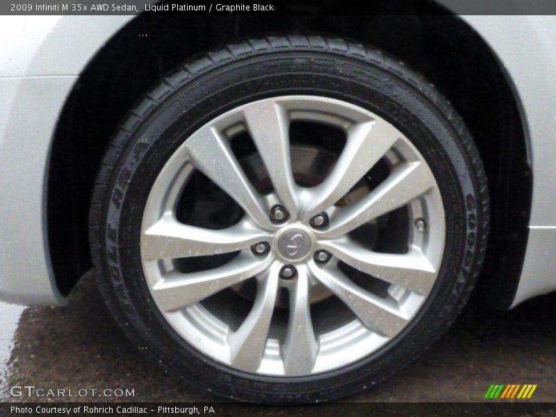 Liquid Platinum / Graphite Black 2009 Infiniti M 35x AWD Sedan
