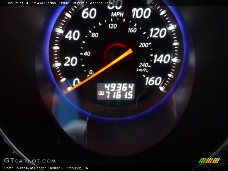 Liquid Platinum / Graphite Black 2009 Infiniti M 35x AWD Sedan
