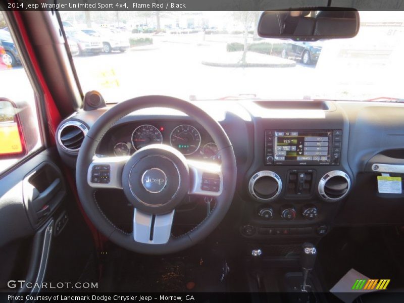 Flame Red / Black 2014 Jeep Wrangler Unlimited Sport 4x4