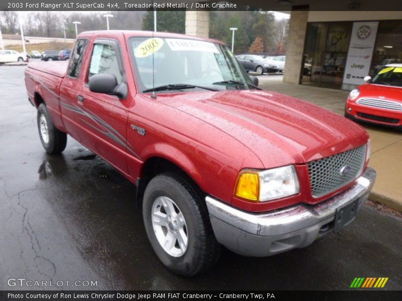 Toreador Red Metallic / Dark Graphite 2003 Ford Ranger XLT SuperCab 4x4